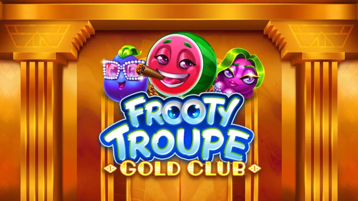 Frooty Troupe – Gold Club স্লটের বিলাসবহুল গোল্ড এবং ব্ল্যাক থিমযুক্ত ইন্টারফেস